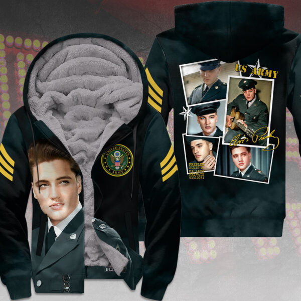 Elvis Presley 3D Fleece Zip Up Hoodie - HOATT 9538