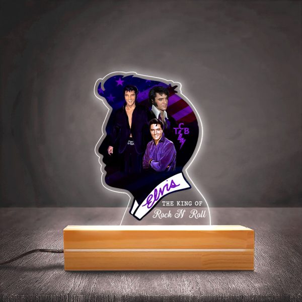 Elvis Presley Led Light with Wooden Base (7 Colors) - HOATT 9401