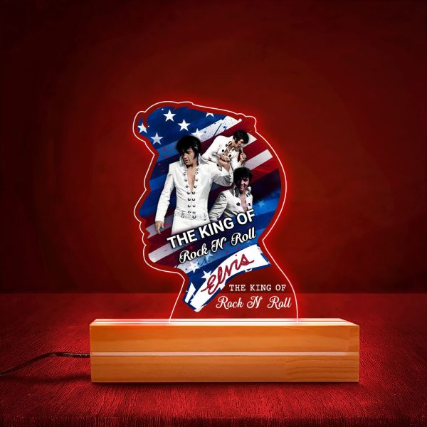 Elvis Presley Led Light with Wooden Base (7 Colors) - HOATT 9405
