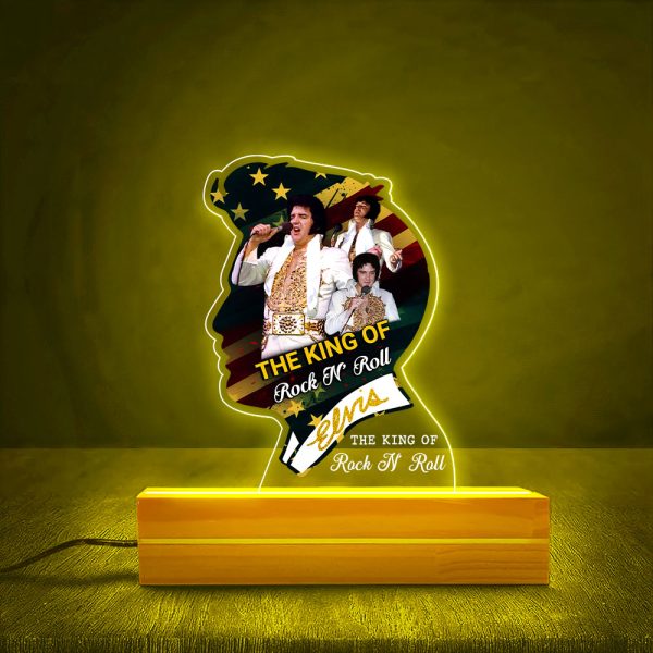 Elvis Presley Led Light with Wooden Base (7 Colors) - HOATT 9406