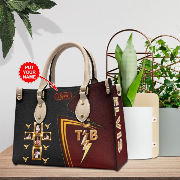 Personalized Elvis Presley Leather HandBag - HOATT 8971