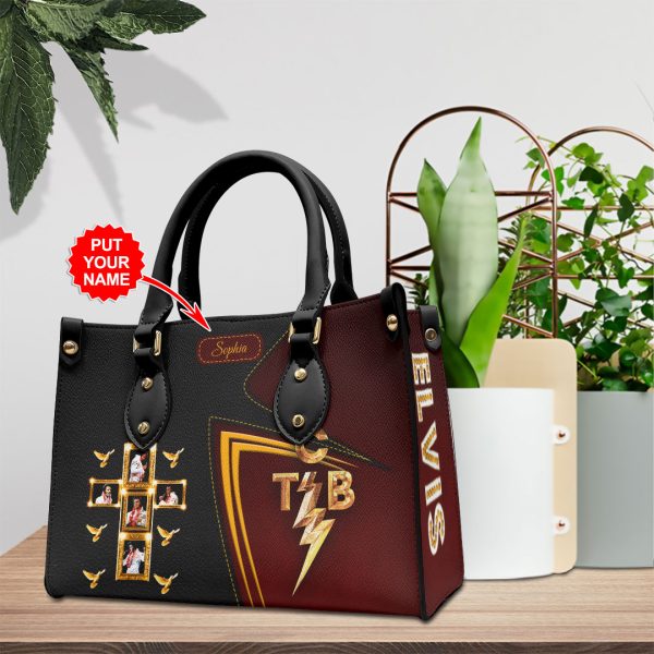 Personalized Elvis Presley Leather HandBag - HOATT 8971