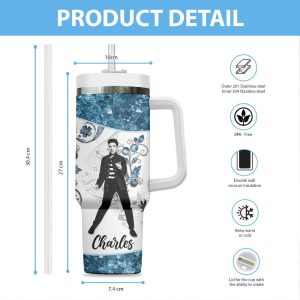 Personalized Elvis Presley 40oz Stanley Tumbler - GNE 2945