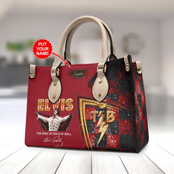 Personalized Elvis Presley Leather HandBag - HOATT 9021