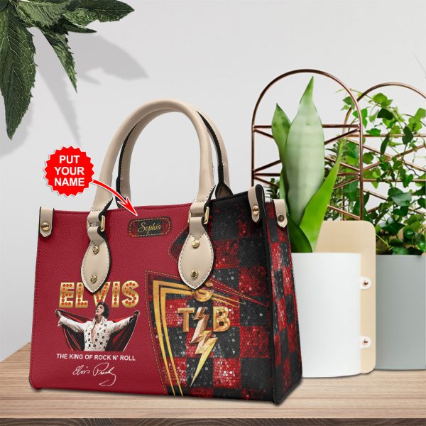 Personalized Elvis Presley Leather HandBag - HOATT 9021
