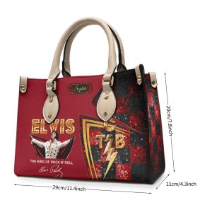 Personalized Elvis Presley Leather HandBag - HOATT 9021