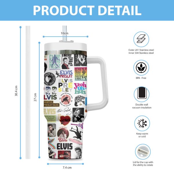 Elvis Presley 40oz Stanley Tumbler - VANDH 4323
