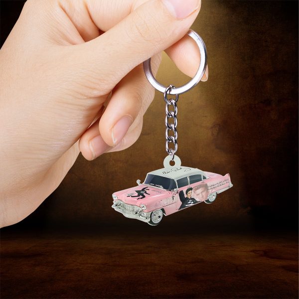 Elvis Presley Custom Shape 2-sided Keychain - HOATT 9022