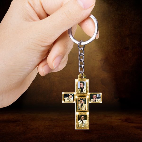 Elvis Presley Custom Shape 2-sided Keychain - HOATT 9054