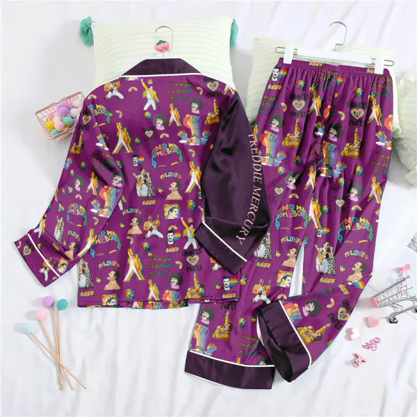 Freddie Mercury Button Down Pajamas Set – ANHNV 6204