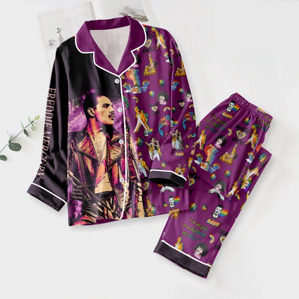 Freddie Mercury Button Down Pajamas Set – ANHNV 6204