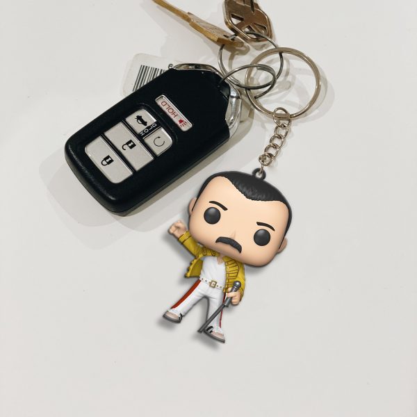 Freddie Mercury Custom Shape 2-sided Keychain - MAITM 10162