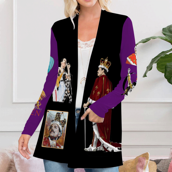 Freddie Mercury Women's Patch Pocket Cardigan - ANHNV 6202