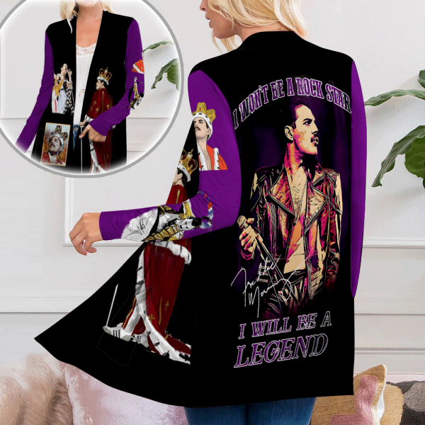 Freddie Mercury Women's Patch Pocket Cardigan - ANHNV 6202