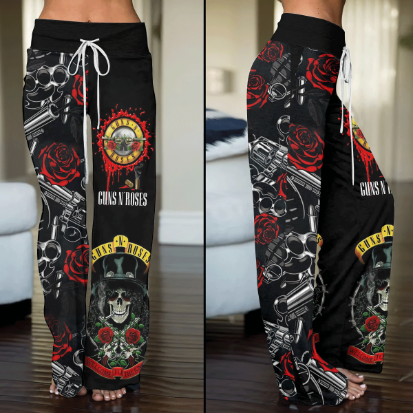 Guns N' Roses High-Waisted Straight-Leg Trousers - ANHNV 6189