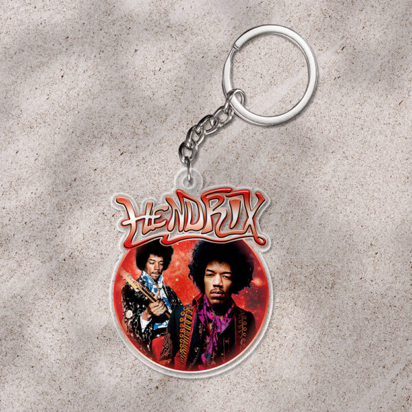 Jimi Hendrix Custom Shape 1-sided Keychain - HOATT 9544
