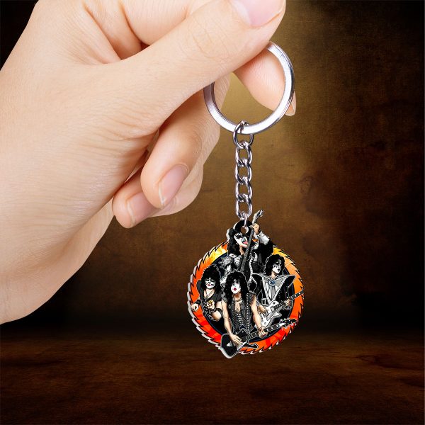 Kiss Band Custom Shape 2-sided Keychain - HOATT 9112