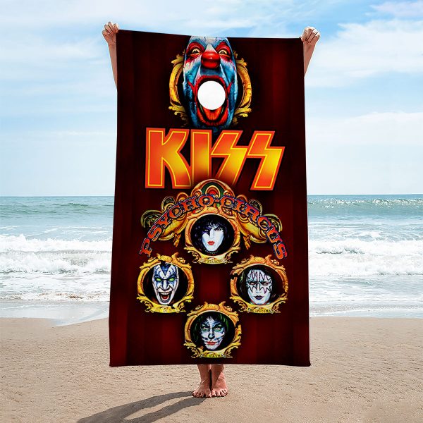 Kiss Band Rectangle Beach Towel - HOATT 9122
