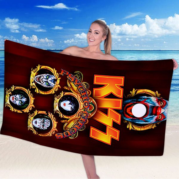 Kiss Band Rectangle Beach Towel - HOATT 9122