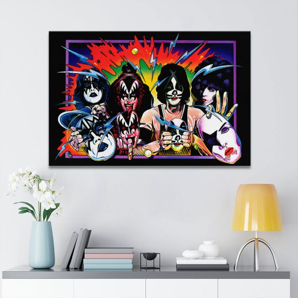 Kiss Band Rectangle Canvas With Inner Frame - HOATT 9121