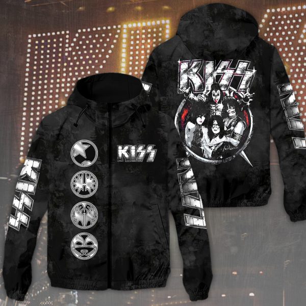 Kiss Band 3D Windbreaker Jacket - HOATT 9116