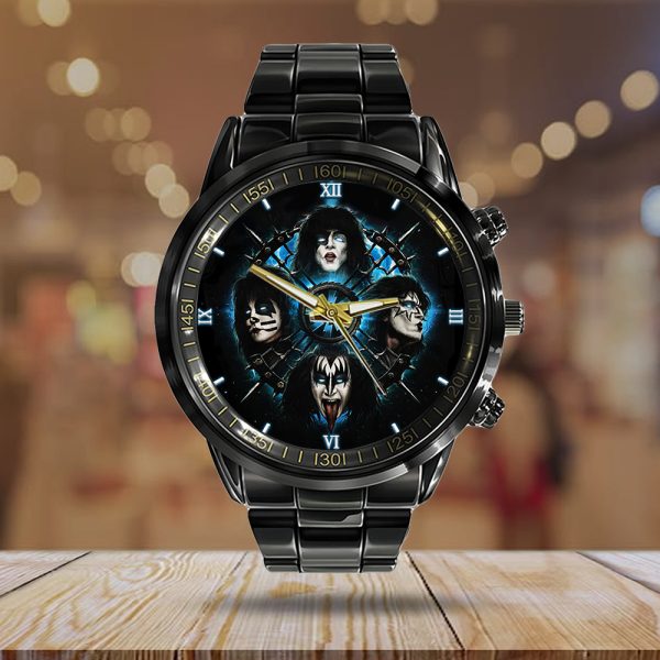 Kiss Band Black Stainless Steel Watch - HOATT 9123
