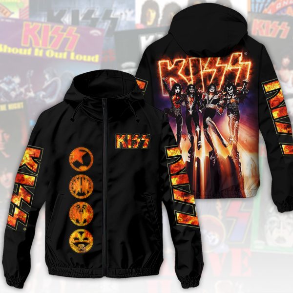 Kiss Band 3D Windbreaker Jacket - HOATT 9114