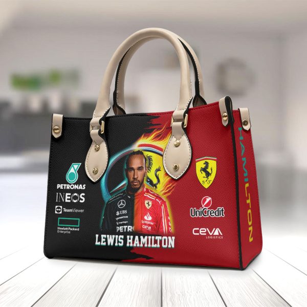 Lewis Hamilton Leather HandBag - HOATT9018