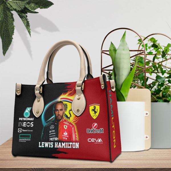 Lewis Hamilton Leather HandBag - HOATT9018