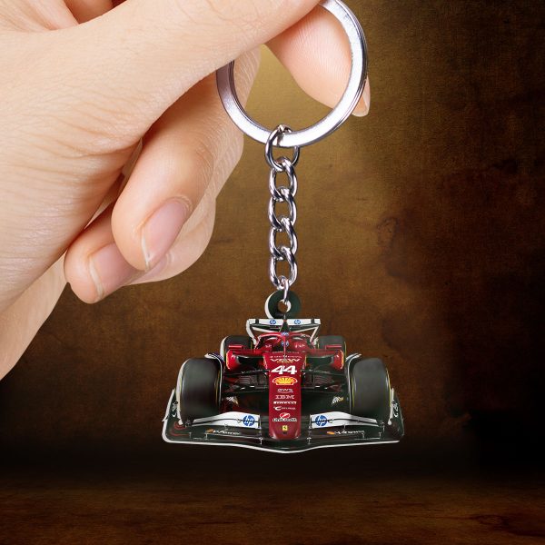 Lewis Hamilton x Scuderia Ferrari Custom Shape 2-sided Keychain - HOATT 8977