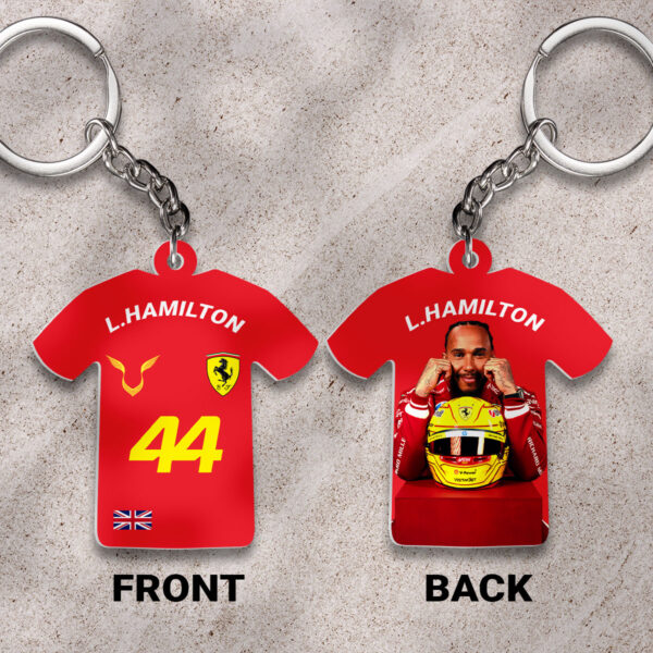 Scuderia Ferrari x Lewis Hamilton Custom Shape 2-sided Keychain - HOATT 9584