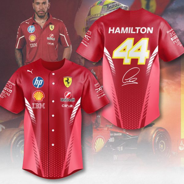 Lewis Hamilton x Scuderia Ferrari Baseball Jersey - MAITM 10259
