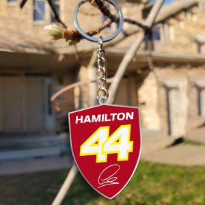 Lewis Hamilton x Scuderia Ferrari Custom Shape 2-sided Keychain - MAITM 10187
