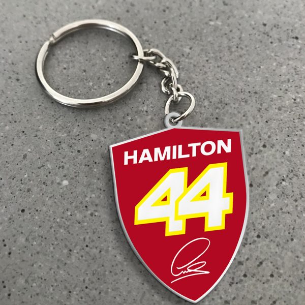 Lewis Hamilton x Scuderia Ferrari Custom Shape 2-sided Keychain - MAITM 10187