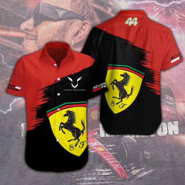 Lewis Hamilton x Scuderia Ferrari Short Sleeve Dress Shirt – MAITM 10182