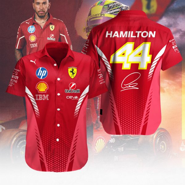 Lewis Hamilton x Scuderia Ferrari Short Sleeve Dress Shirt – MAITM 10245