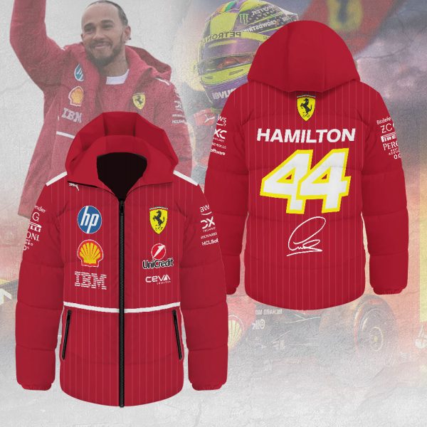 Scuderia Ferrari x Lewis Hamilton Waterproof Thickened Down Jacket - MAITM 10222