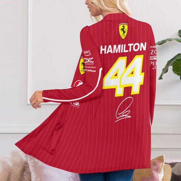Lewis Hamilton x Scuderia Ferrari Women's Patch Pocket Cardigan - MAITM 10216