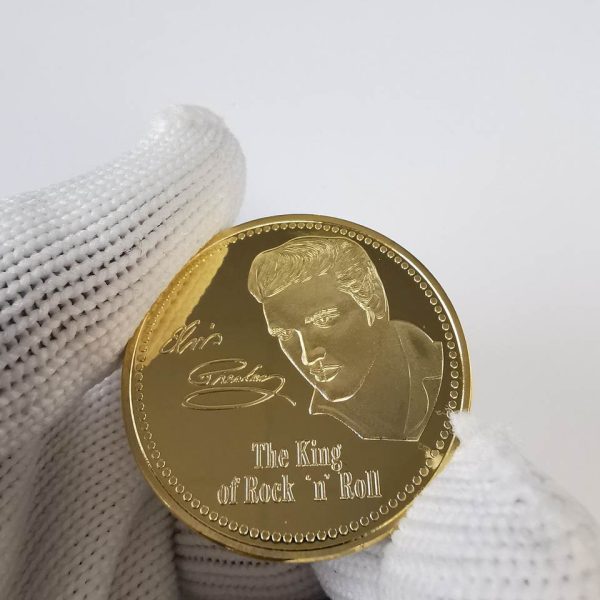Elvis Presley Gold Plated Commemorative Coin - MAITM DROP057
