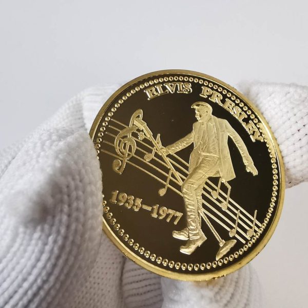 Elvis Presley Gold Plated Commemorative Coin - MAITM DROP057