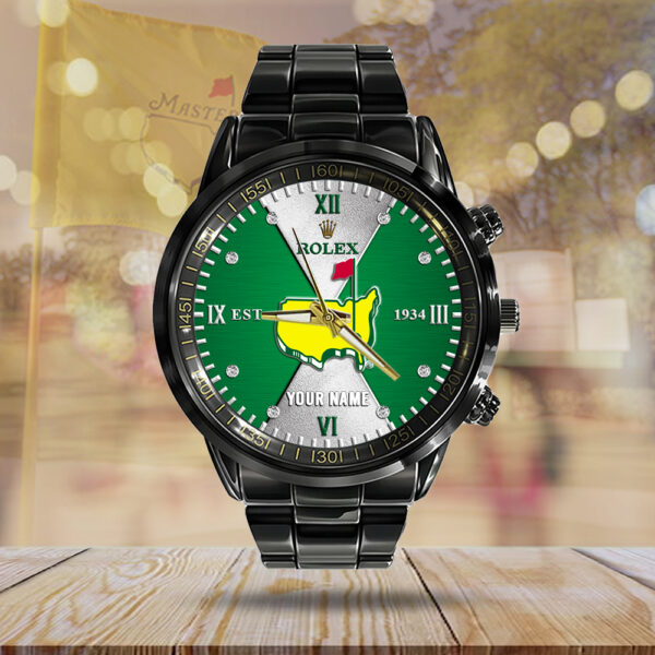 Golf Personalized Masters Tournament x Rolex Black Stainless Steel Watch - MAITM 10535
