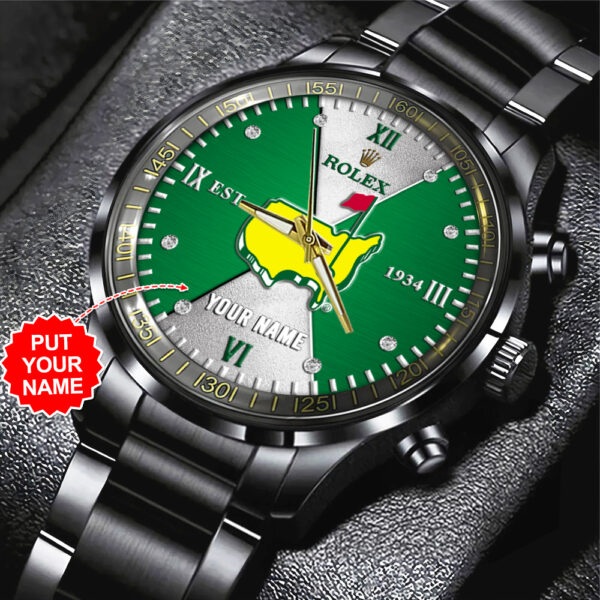 Golf Personalized Masters Tournament x Rolex Black Stainless Steel Watch - MAITM 10535