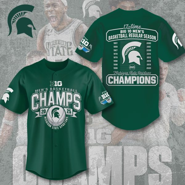 Michigan State Spartans Men's Basketball Baseball Jersey - MAITM 10268