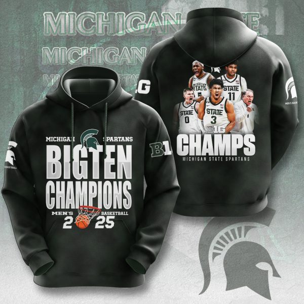 Michigan State Spartans Men's Basketball 3D Apparel – MAITM 10169