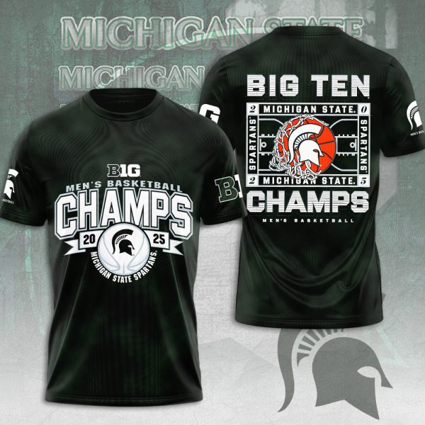 Michigan State Spartans Men's Basketball 3D Apparel – MAITM 10167