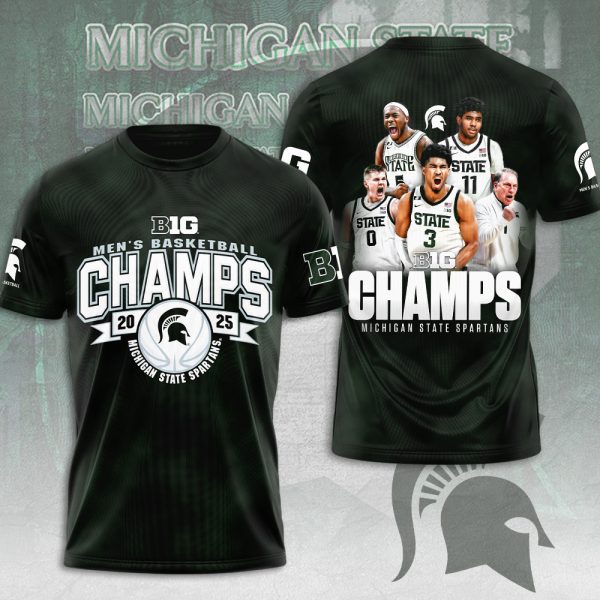Michigan State Spartans Men's Basketball 3D Apparel – MAITM 10170