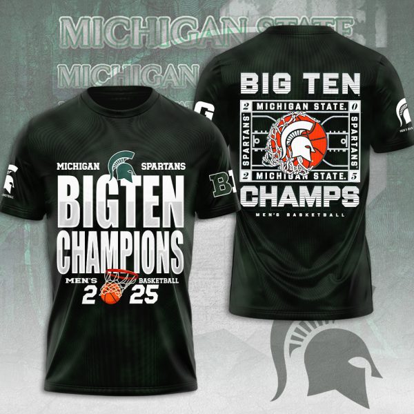 Michigan State Spartans Men's Basketball 3D Apparel – MAITM 10174