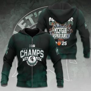 Michigan State Spartans Men's Basketball 3D Apparel - HOATT 9090