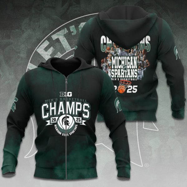 Michigan State Spartans Men's Basketball 3D Apparel - HOATT 9090