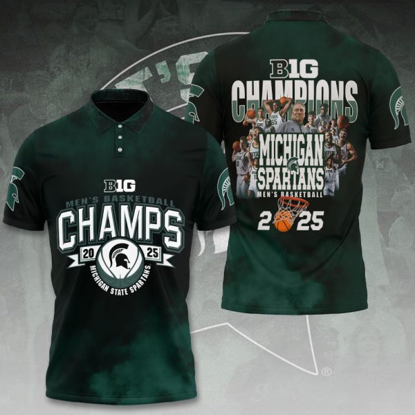 Michigan State Spartans Men's Basketball 3D Apparel - HOATT 9090